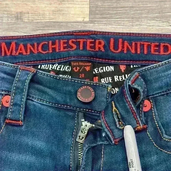 True Religion Manchester United Womens Curvy Stretch Skinny Denim Jeans 28 EUC - Picture 6 of 16